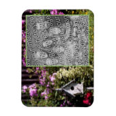 Blumengarten Vogelhaus Gemälde hinzufügen Ihr Foto Magnet (Vertikal)