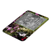 Blumengarten Vogelhaus Gemälde hinzufügen Ihr Foto Magnet (Linke Seite)