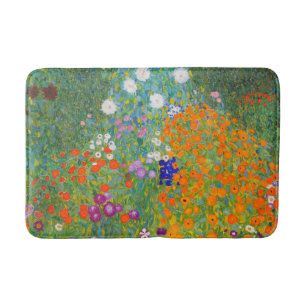 Blumengarten von Gustav Klimt Badematte