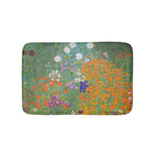 Blumengarten von Gustav Klimt Badematte