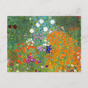 Blumengarten von Gustav Klimt Blumenpostkarte Postkarte