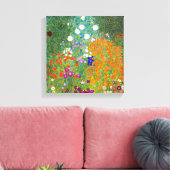 Blumengarten von Gustav Klimt Canvas Print Leinwanddruck (Insitu (Wohnzimmer))