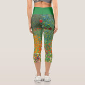 Blumengarten von Gustav Klimt Capri Leggings (Rückseite)