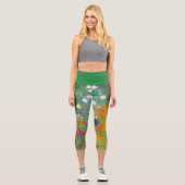 Blumengarten von Gustav Klimt Capri Leggings (Vorderseite)