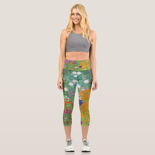 Blumengarten von Gustav Klimt  Capri Leggings (Vorderseite)