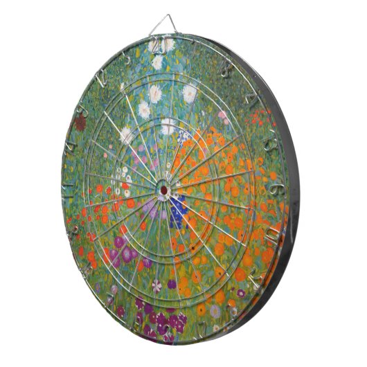 Blumengarten (von Gustav Klimt) Dartscheibe (Vorderseite rechts)