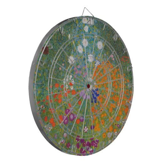 Blumengarten (von Gustav Klimt) Dartscheibe (Vorderseite Links)