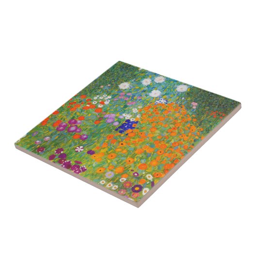 Blumengarten von Gustav Klimt Fliese (Seite)