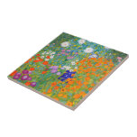 Blumengarten von Gustav Klimt Fliese<br><div class="desc">Bitte besuchen Sie meinen Laden für interessanteres Design und mehr Farbwahl => zazzle.com/colorfulworld*</div>