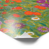 Blumengarten von Gustav Klimt Fotodruck (Ecke)