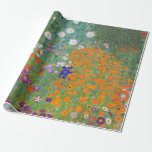 Blumengarten von Gustav Klimt Geschenkpapier<br><div class="desc">Schönes farbenfrohes Gemälde eines Blumengartens von Gustav Klimt. Phantastische Farbvariationen und wunderschöne Blume passen einfach wunderschön zu vielen wunderbaren Produkten und Geschenkideen.</div>