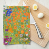 Blumengarten von Gustav Klimt Geschirrtuch (Viertel Falte)