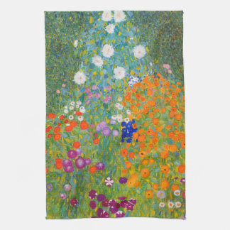 Blumengarten von Gustav Klimt Geschirrtuch