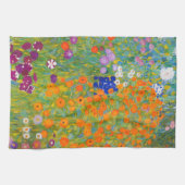 Blumengarten von Gustav Klimt Geschirrtuch (Horizontal)