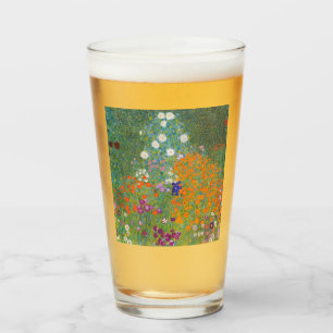 Blumengarten (von Gustav Klimt) Glas