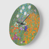 Blumengarten von Gustav Klimt Große Wanduhr (Winkel)