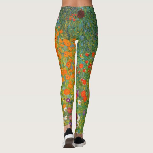 Blumengarten von Gustav Klimt Leggings (Rückseite)