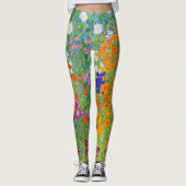 Blumengarten von Gustav Klimt Leggings (Vorderseite)
