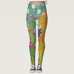 Blumengarten von Gustav Klimt Leggings