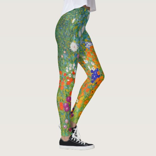 Blumengarten von Gustav Klimt Leggings (Rechts)