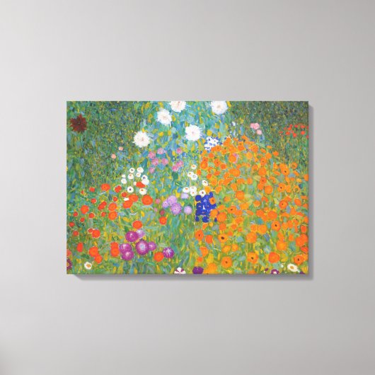 Blumengarten von Gustav Klimt Leinwanddruck (Vorderseite)