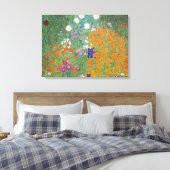 Blumengarten von Gustav Klimt Leinwanddruck (Insitu (Schlafzimmer))
