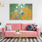Blumengarten von Gustav Klimt Leinwanddruck (Insitu (Wohnzimmer))