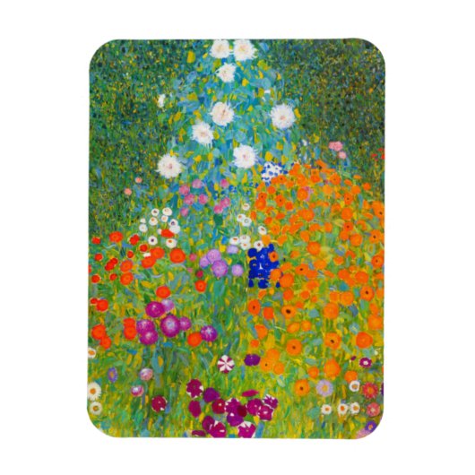 Blumengarten von Gustav Klimt,Magnet Magnet (Vertikal)