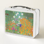 Blumengarten von Gustav Klimt Metall Brotdose (Rückseite)