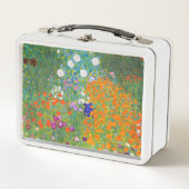 Blumengarten von Gustav Klimt Metall Brotdose (Vorderseite)