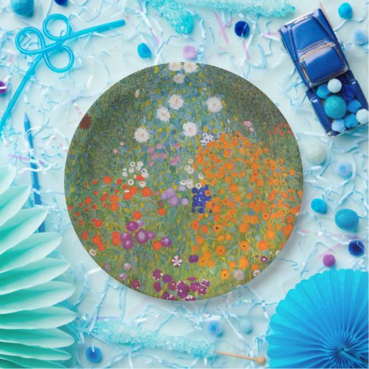 Blumengarten (von Gustav Klimt) Pappteller (Party)