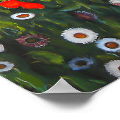 Blumengarten von Gustav Klimt Poster (Ecke)