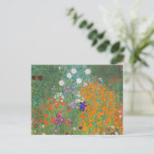 Blumengarten von Gustav Klimt Postkarte (Stehend Vorderseite)