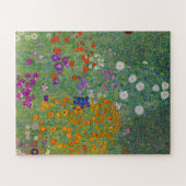 Blumengarten von Gustav Klimt Puzzle (Horizontal)