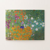 Blumengarten von Gustav Klimt Puzzle (Horizontal)