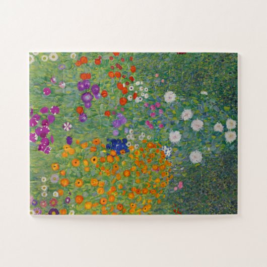 Blumengarten von Gustav Klimt Puzzle (Horizontal)