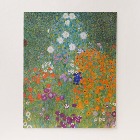 Blumengarten von Gustav Klimt Puzzle (Vertikal)