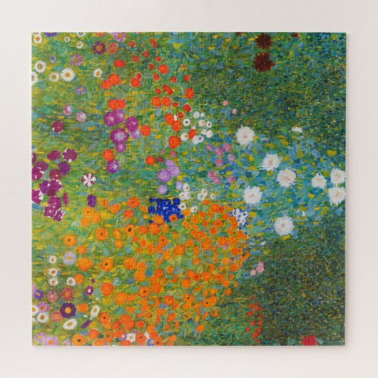 Blumengarten von Gustav Klimt Puzzle (Horizontal)