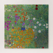 Blumengarten von Gustav Klimt Puzzle (Horizontal)