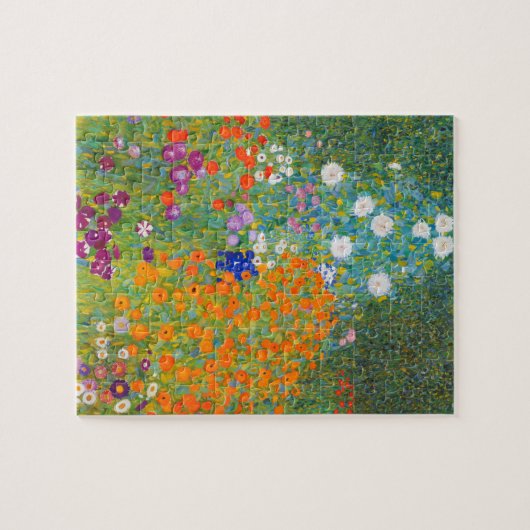 Blumengarten von Gustav Klimt Puzzle (Horizontal)