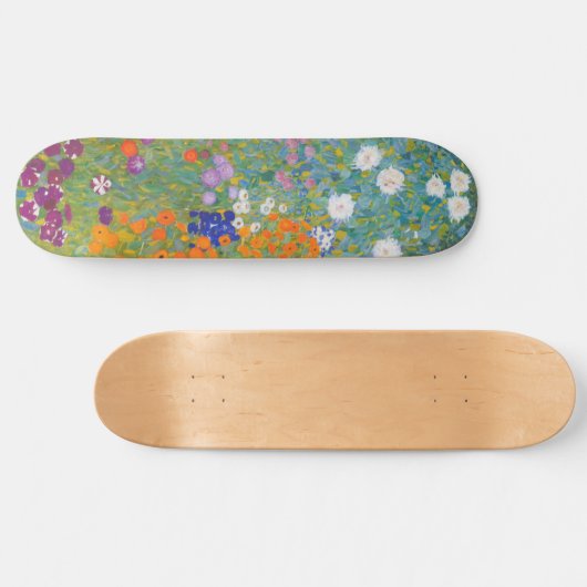 Blumengarten (von Gustav Klimt) Skateboard (Horizontal)