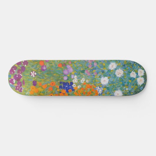 Blumengarten (von Gustav Klimt) Skateboard (Horizontal)