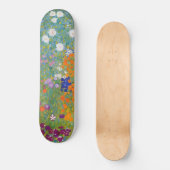 Blumengarten (von Gustav Klimt) Skateboard (Vorderseite)