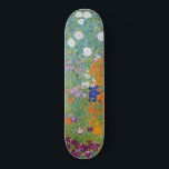 Blumengarten (von Gustav Klimt) Skateboard<br><div class="desc">Dieses Design zeigt ein Gemälde des österreichischen Künstlers Gustav Klimt (1862-1918). Es ist eine Darstellung eines wunderschönen Blumengartens im typisch impressionistischen Stil Klimts. Die Blume sehen fast so aus, als wären sie überfüllt, und es ist unmöglich, sich von ihrer Schönheit nicht zu überwältigen. Die ursprüngliche Arbeit wurde 1907 abgeschlossen und...</div>
