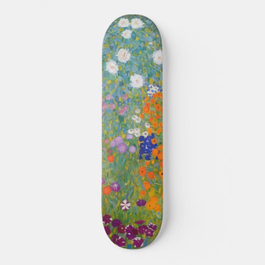 Blumengarten (von Gustav Klimt) Skateboard (Vorderseite)