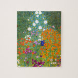 Blumengarten von Gustav Klimt Vintag Puzzle<br><div class="desc">Bauerngarten / Blumengarten / Vintager Hütte-Garten,  1905 von dem österreichischen Symbolik- und Jugendstilkünstler Gustav Klimt (1862-1918) gemalt</div>
