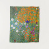 Blumengarten von Gustav Klimt Wandteppich (Vorderseite)