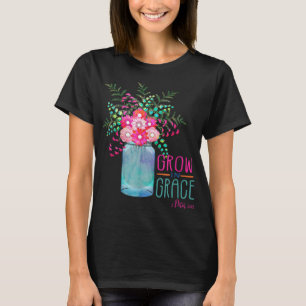 Blumengarten wächst in der Christlichen Frauenbibe T-Shirt