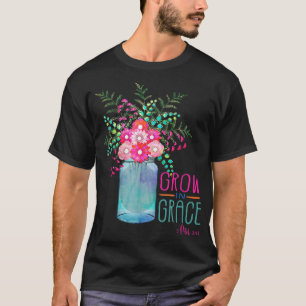 Blumengarten wächst in der Christlichen Frauenbibe T-Shirt