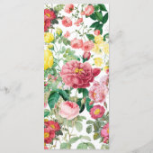 Blumengarten, Wasserfarbe & geometrische Hochzeit Menükarte (Rückseite)